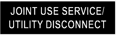 L - 0309 JOINT USE SERVICE / UTILITY DISCONNECT