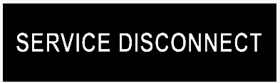 L - 0310 SERVICE DISCONNECT