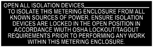 L - 0307 Open all Isolation devices directional
