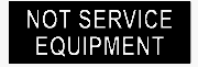 L - 0312 NOT SERVICE EQUIPMENT