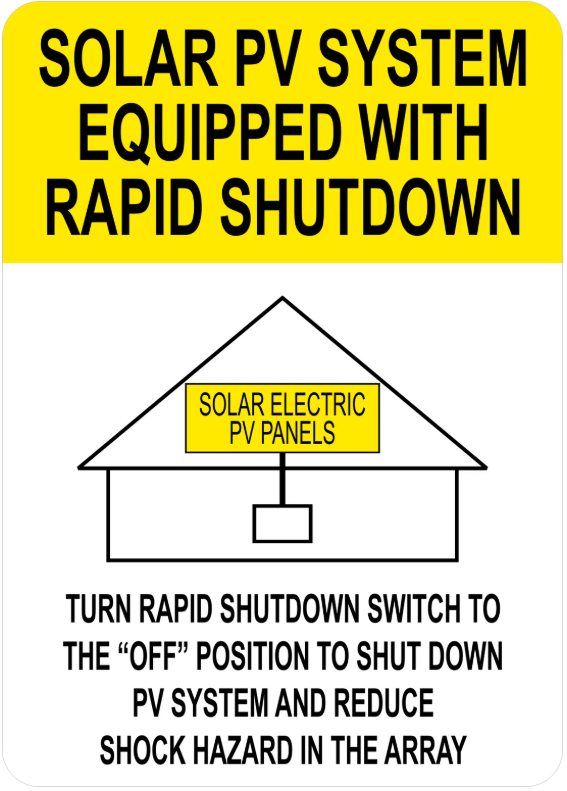 S - 0102 Yellow House Sticker, Solar PV System